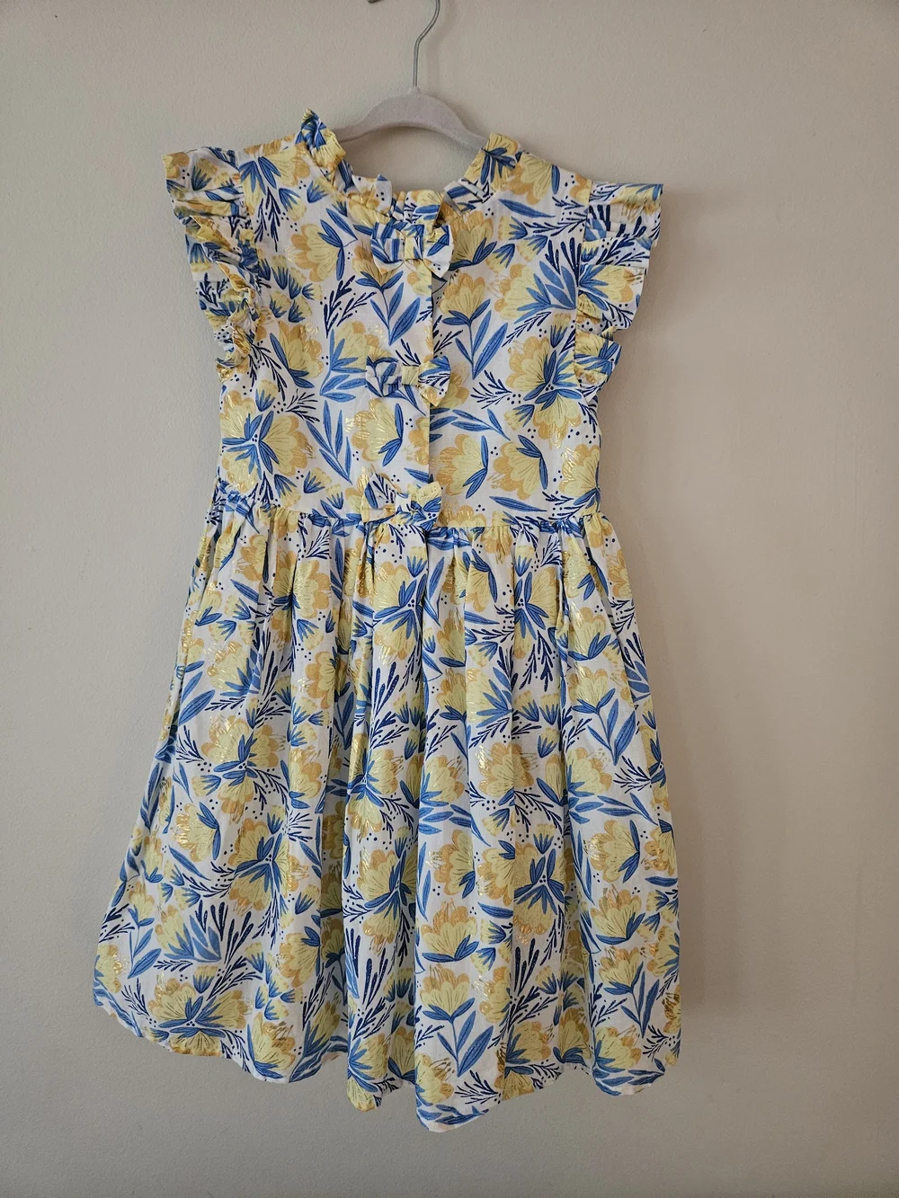 Like NEW Isaac Mizrahi Girls Floral Ruffle Dress & Matching Headband Set - 7 YO